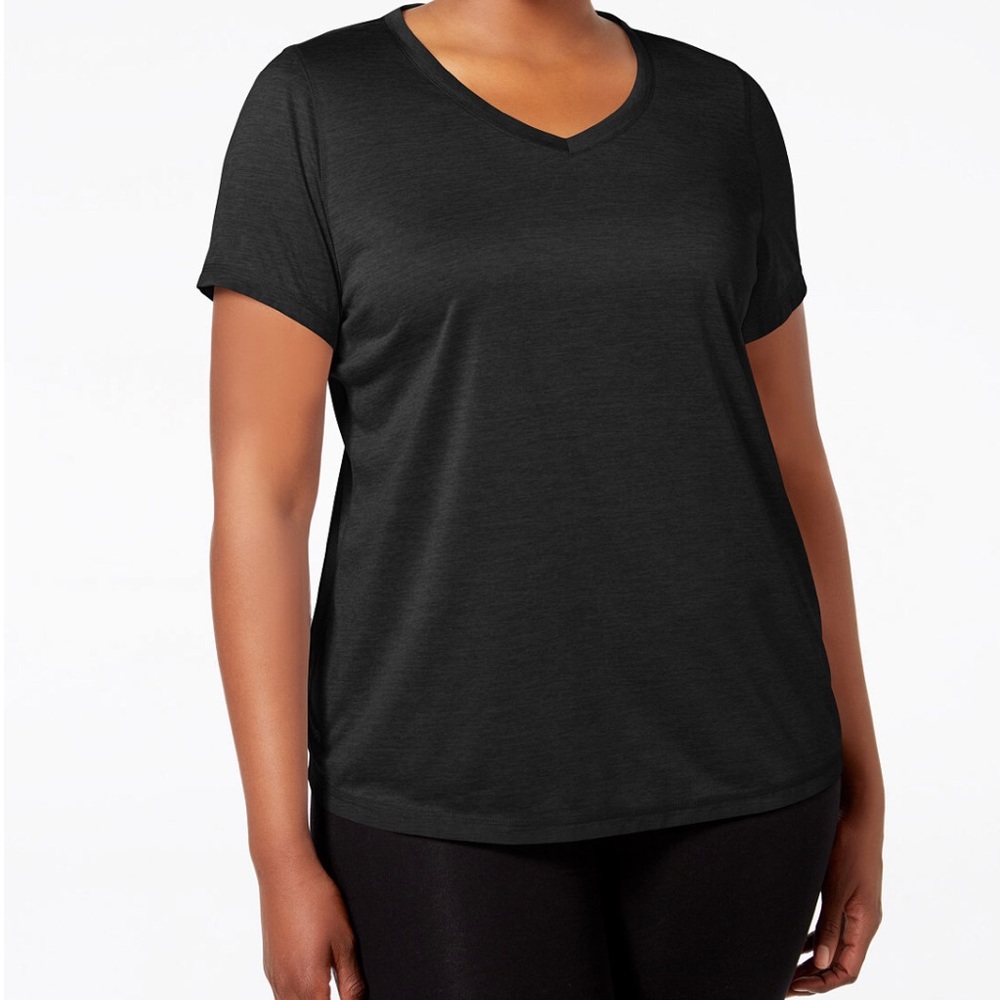 Black Ideology Plus Size Rapidry V-Neck T-Shirt,3x